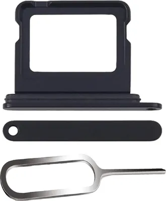 Produktbild von iPHONE 16 / PLUS SIM KARTEN HALTER TRAY ADAPTER FACH STECKER SLOT CARD + NADEL SCHWARZ