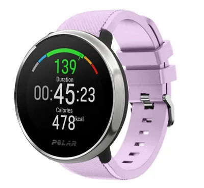 Produktbild von Strap-it Polar Ignite Twill Silikonarmband (Lila)