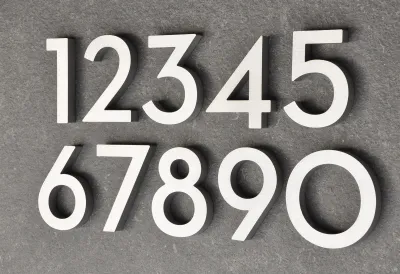 Produktbild von Hausnummer Haustürnummer Aluminium Scala Nr. 0