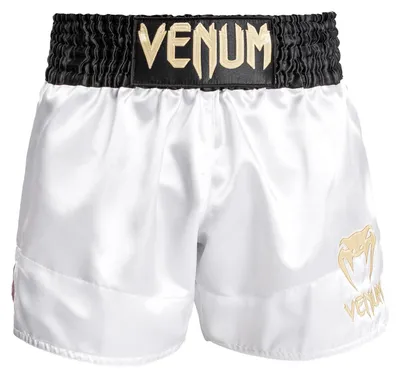 Productafbeelding van Venum, klassieke Muay Thai shorts, heren, maat S, wit/goud/zwart