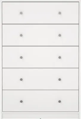 Produktbild von CALICOSY -  Kommode mit 5 Schubladen weiß H108,1 cm – LISE