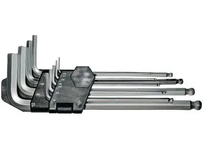 Produktbild von klucz imbusowy z kulką 1,5-10mm 9szt zestaw wydłużony CrV FESTA
