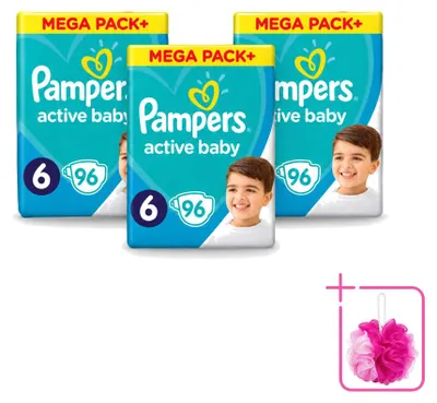 Produktbild von 3 x Pampers Active Baby Windeln Größe 6 15+ kg - Sparpackung - 3 Stücke
