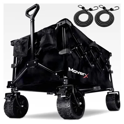 Produktbild von 200L Festivalwagen Faltwagen Tragbarer Campingwagen Verstellbarer Griff Schwarz