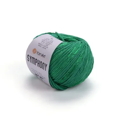 Produktbild von Yarnart Symphony Wolle 2111 Grün, 125m/50g, Baumwolle/Viskose-Mix