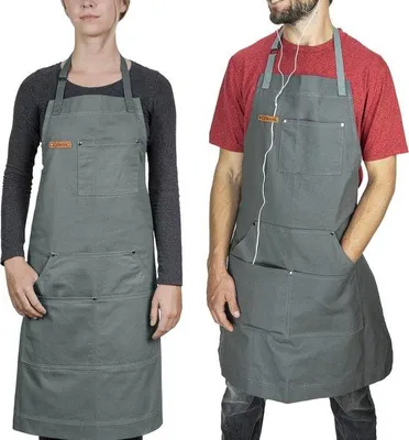 Produktbild von Famanu Kochschürze - 100% Baumwolle, mit praktischen Taschen