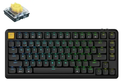 Productafbeelding van Keychron J1 Draadloos, slank mechanisch toetsenbord, 75%, RGB, hot-swap, Bluetooth, 2.4 GHz, Switch Banana