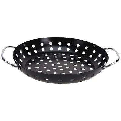 Immagine prodotto di Ciotola per grigliare le verdure BBQ, metallo, 24x4 cm, nero