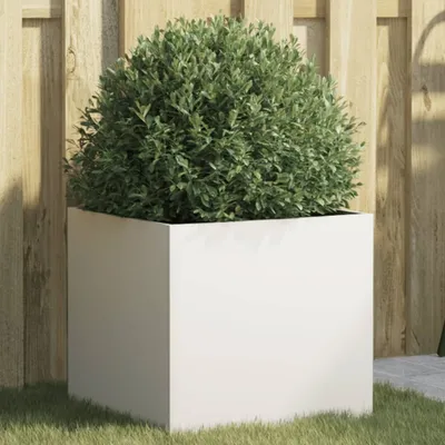 Produktbild von Pflanzkübel Weiß 42x40x39 cm Kaltgewalzter Stahl 841549