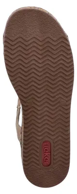 Produktbild von Rieker Damen Sandale mit Keilabsatz Perlen und Strassbesatz 62977, Größe:42 EU, Farbe:Braun