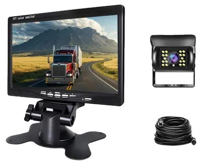 Obrázok produktu pre Auto-monitor, 7-palcový displej, dvojitý video vstup, monitor s 10-metrovým káblom
