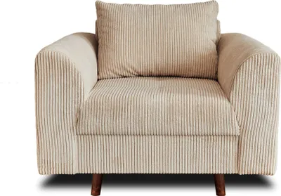 Image de Lisa Design Rune - fauteuil - en velours côtelé , Beige