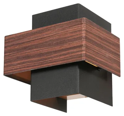 Obrázok produktu pre Nástenná lampa - drevo čierna - Muro - plast kov - G9 - 3367E - Steinhauer