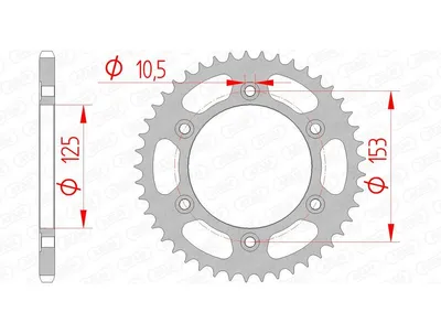 Produktbild von AFAM Kettenrad Stahl Standard - 520