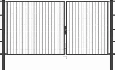 Produktbild von Alberts Doppeltor Flexo mit Zubehör, zum Einbetonieren, anthrazit, Breite 350 cm, Höhe 180 cm