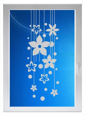 Produktbild von INDIGOS UG - Wohnzimmer Blumen Punkte Ornament - Farbe: silberfein satiniert - 96x36 cm - Sichtschutzfolie - Fensterfolie - Glasdekorfolie