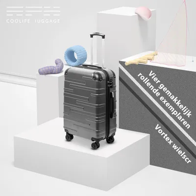 Produktbild von Reisekoffer, Hartschalenkoffer, mittelgroßer Koffer, Gepäck, leicht, Reisekoffer, Handgepäckkoffer, Koffer mit TSA-Schloss, Trolley-Gepäck, Rollkoffer, 4 Räder, ABS-Hartschale