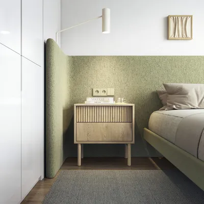 Immagine prodotto di Gase - Comodino, 54x40x55h cm Marrone Rovere, 2 Cassetti