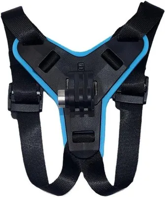 Produktbild von Motorhelm mit Blauem Chin Fixing Holder für Gopro - mit stangenbasiertem Halterungssystem