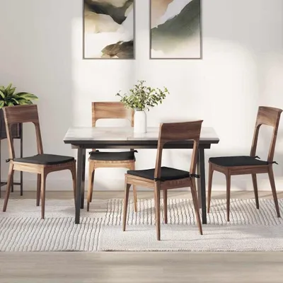 Productafbeelding van Set van 4 Zwarte Zitkussens 40 x 40 cm