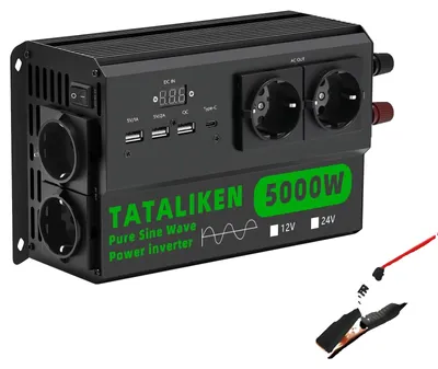 Produktbild von Wechselrichter, reine Sinuswelle, tragbarer Konverter, 12V 5000W 220V 50HZ