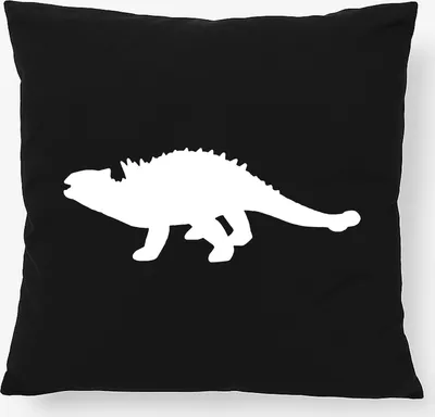 Produktbild von Huuraa Kissen Ankylosaurus Dinosaurier 40x40cm mit Füllung Black Baumwolle Dekokissen Geschenkidee