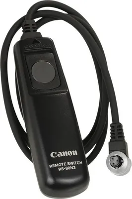 Produktbild von Canon RS-80N3 Fernauslöser, Digitalkamera, Kabelgebunden, Drucktasten, Schwarz