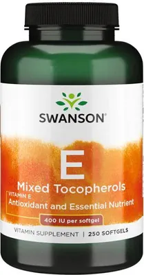 Image de Vitamine E 400 UI 250 capsules molles Tocophérols mélangés Swanson Health Products