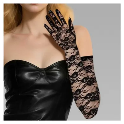Produktbild von Ellenbogenlange Spitzenhandschuhe für Damen