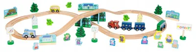 Produktbild von Playtive Peppa Wutz Holzeisenbahn, 52 Teile, ab 2 Jahren