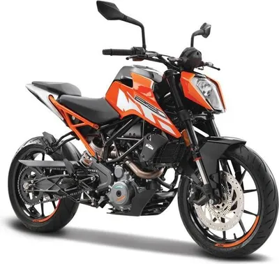 Produktbild von Bburago Modellmotorrad KTM 250 Duke, Maßstab 1:18, Orange/Weiß, mit funktionsfähiger Raddrehung