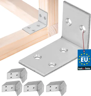 Obrázek produktu pro KOTARBAU® 50 ks. Úhelníková spojka 30x45x25mm pozinkovaná ocel stříbrná úhelníková spojka pro těžké nosníky nábytek úhelníková spojka pro dřevo úhelníková spojka pro police úhelníková spojka pozinkovaná stabilní odolná ocelová spojka úhelníková spojka