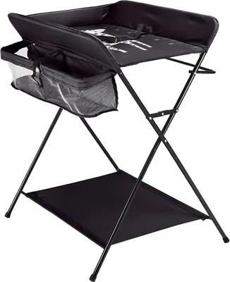 Immagine prodotto di Fasciatoio, modello portatile, caratteristiche di sicurezza, nero senza ruote, 80x63x96 cm-c
