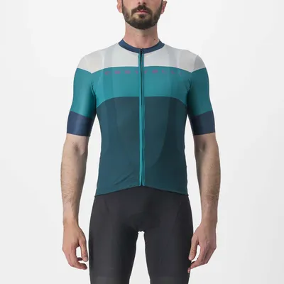 Zdjęcie produktu dla Koszule Castelli, model Jersey, kolor Deep Teal/Quetzal Green, rozmiar XL