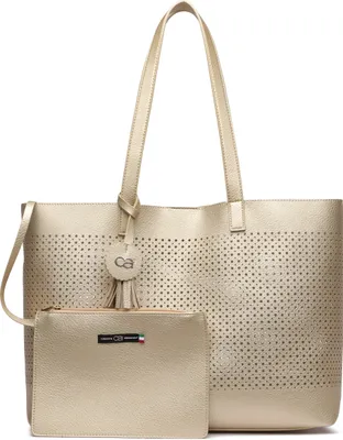 Produktbild von Schultertasche Glam XL Luxus Shopper in gold von collezione alessandro