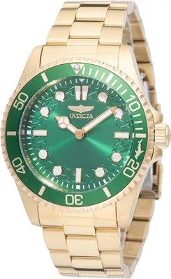 Obrázek produktu pro Invicta Pro Diver 49702 Pánské Hodinky - Quartz Hnutí - Nerezová Ocel se Zeleným Ciferníkem - 43 mm