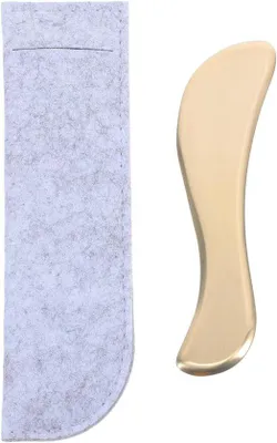 Productafbeelding van FRCOLOR 1 stuk roestvrijstalen Gua Sha schraapplaat massageplaat