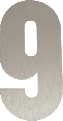 Produktbild von Hausnummer Edelstahl satiniert 9" 160 mm"