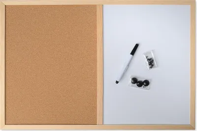 Produktbild von Kork-Pinwand Schreibtafel  600x400mm mit Stift und Pins
