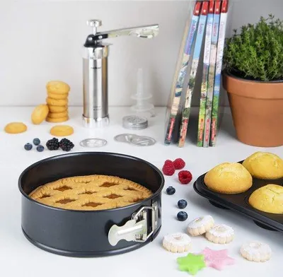 Obrázek produktu pro Famanu, profesionální stroj na výrobu keksu z nerezové oceli – stříbrná barva