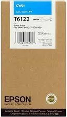 Productafbeelding van Epson UltraChrome T6122 inktpatroon - Cyaan - Inktjet