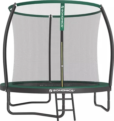 Productafbeelding van In- en outdoor trampoline Jordi - 244 cm, groen - met veiligheidsnet en ladder - maximaal belastbaar tot 80 kg
