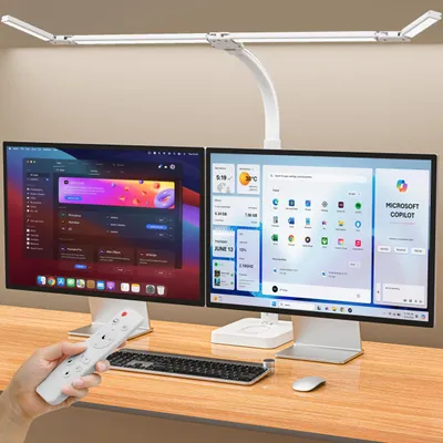 LED-Büroleuchte, dimmbar, 24 W, 106 cm, 5 Farbtemperaturen, schwarz