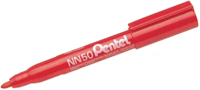 Zdjęcie produktu dla Marker permanentny 1,3 mm okrągła końcówka czerwony Opakowanie 12 sztuk