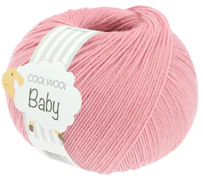 Produktbild von Lana Grossa COOL WOOL BABY 50 g sanfte Babywolle, super fein, atmungsaktiv 220 m Farbe 342 - Fliederrosa