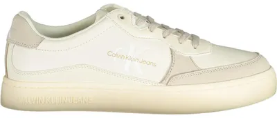 Zdjęcie produktu dla Calvin Klein Jeans Męskie niskie trampki beżowe skórzano-syntetyczne Rozmiar: 42
