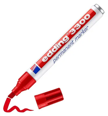 Produktbild von Edding 3300, Rot, Meißel, Mehrfarbig, 1 mm, 5 mm, Multi