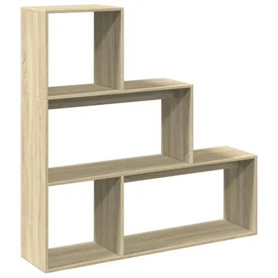 Produktbild von Raumteiler-Bücherregal 3 Stufen Sonoma-Eiche 123x29x123 cm