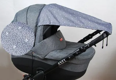 Produktbild von BABYLUX Sonnenschutz SONNENSEGEL für Kinderwagen Buggy UV Schutz 59. Grey Lux