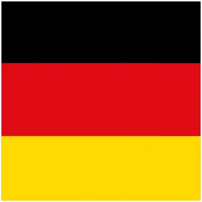 Produktbild von Wallario Premium Glasbild, freischwebende Optik, kräftige Farben, Größe 30 x 30 cm Motiv Deutsche Flagge